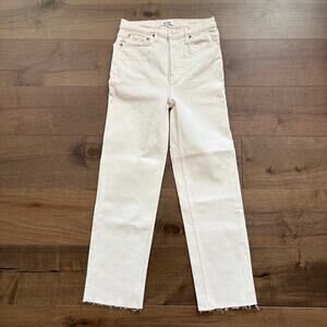 RE/DONE Originals Women’s 70s Stove Pipe Jeans size 26 Vintage White NWT